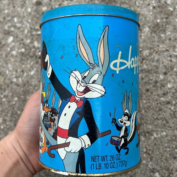 Vintage Tin Happy Birthday Bugs Bunny Warner Bros 50th Anniversary 1989 - Picture 3 of 6